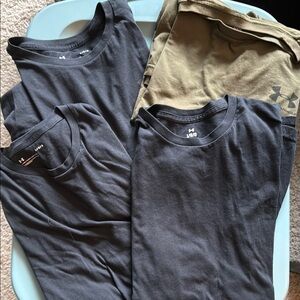 Under Armour Men's Black and Olive Sportstyle tee bundle of 4